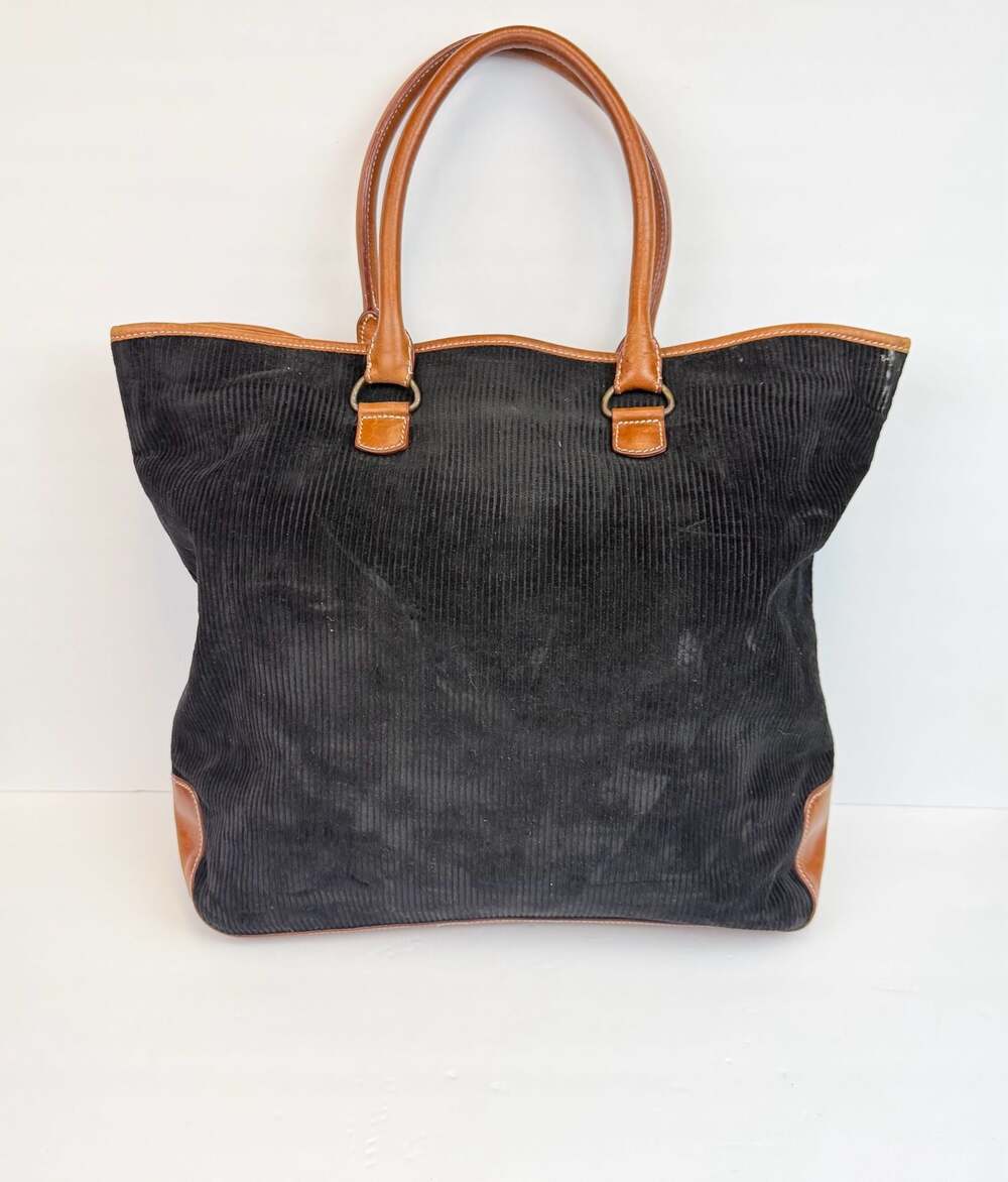 J.Crew Corduroy and Leather Trim Large Tote Bag